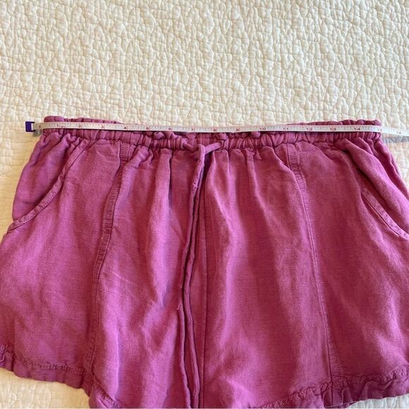 ✨ Free People Mirella Drawstring Shorts Linen Blend Pink Purple Small - Picture 11 of 13